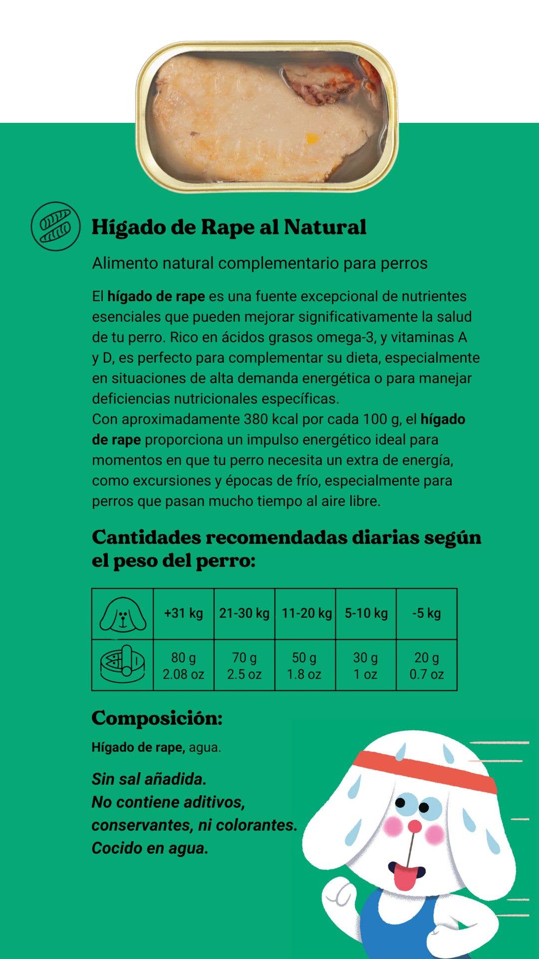 Natural monkfish liver for dogs