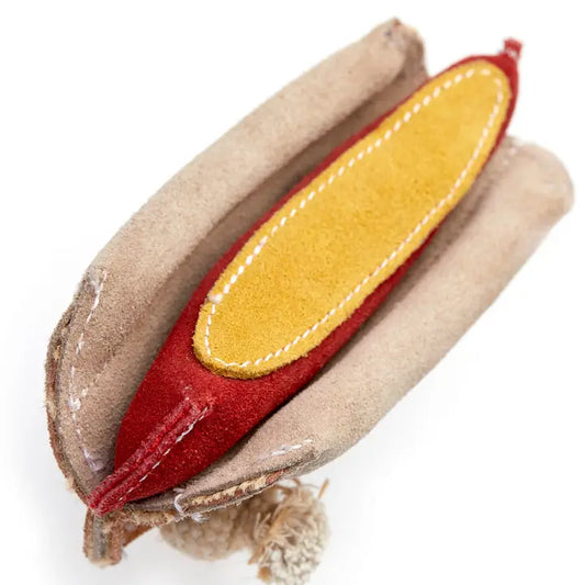 Harry the hotdog eco dog toy