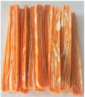 Salmon marbled strips