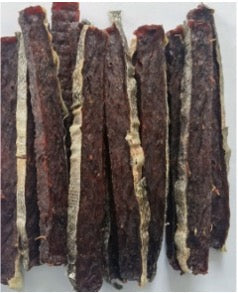 Tuna strips with cod skin