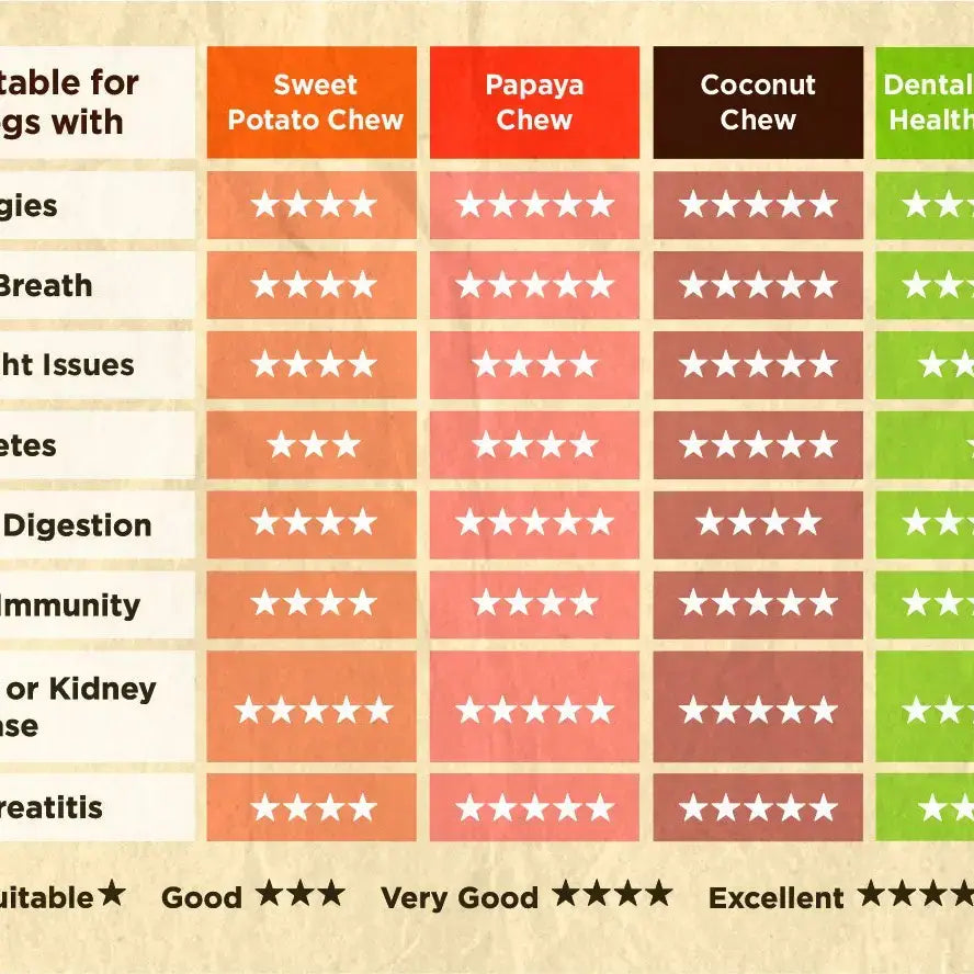 Natural Papaya Dog Chews: Single Pack