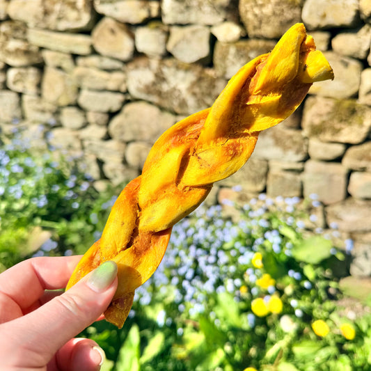 Chicken and turmeric beef braid
