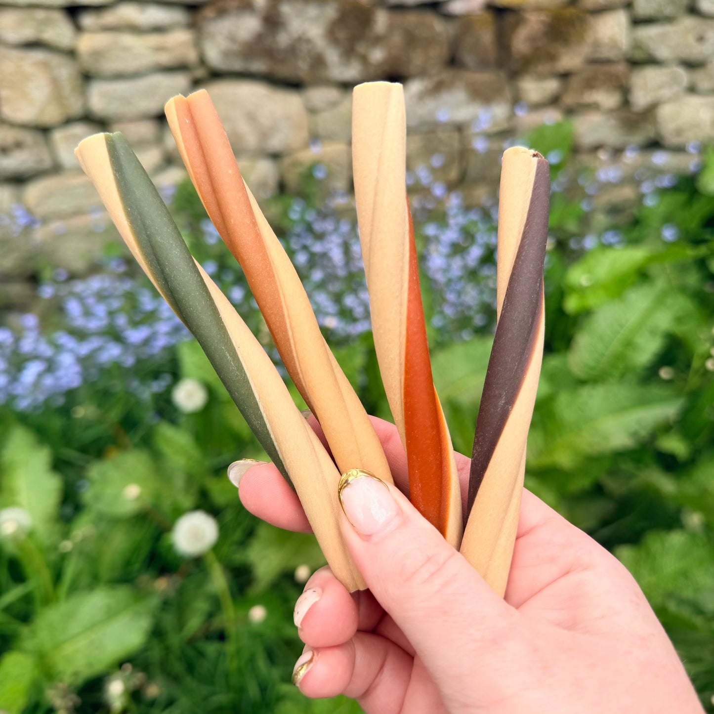 Veggie twisted chunky sticks